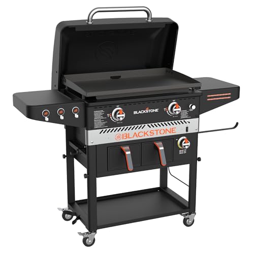 28 inch Black Stainless Steel Gas Griddle with Hood P5841
