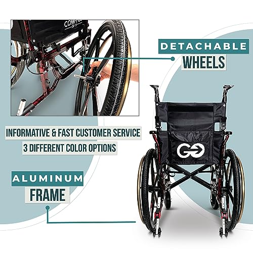 Black 17.5" Seat Width Self Propelled Wheelchair A857474