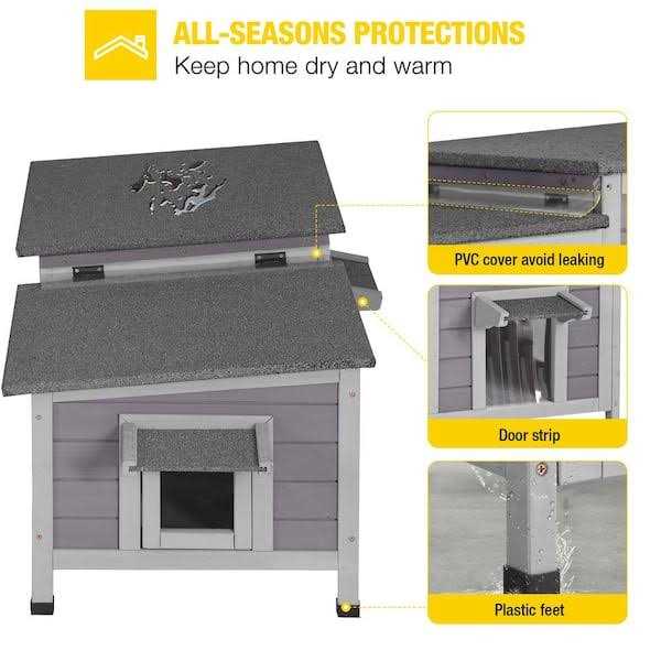 2-Room Outdoor Cat House C484164
