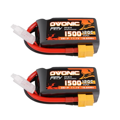 11.1V 1300mAh 3S RC Battery with XT60 Plug (2 Pack) Y109474