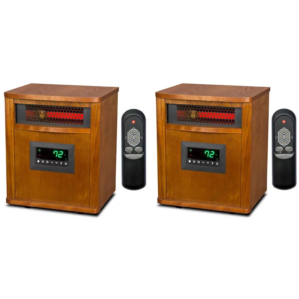 1500W Electric Infrared Quartz Indoor Space Heater (2 Pack) K410
