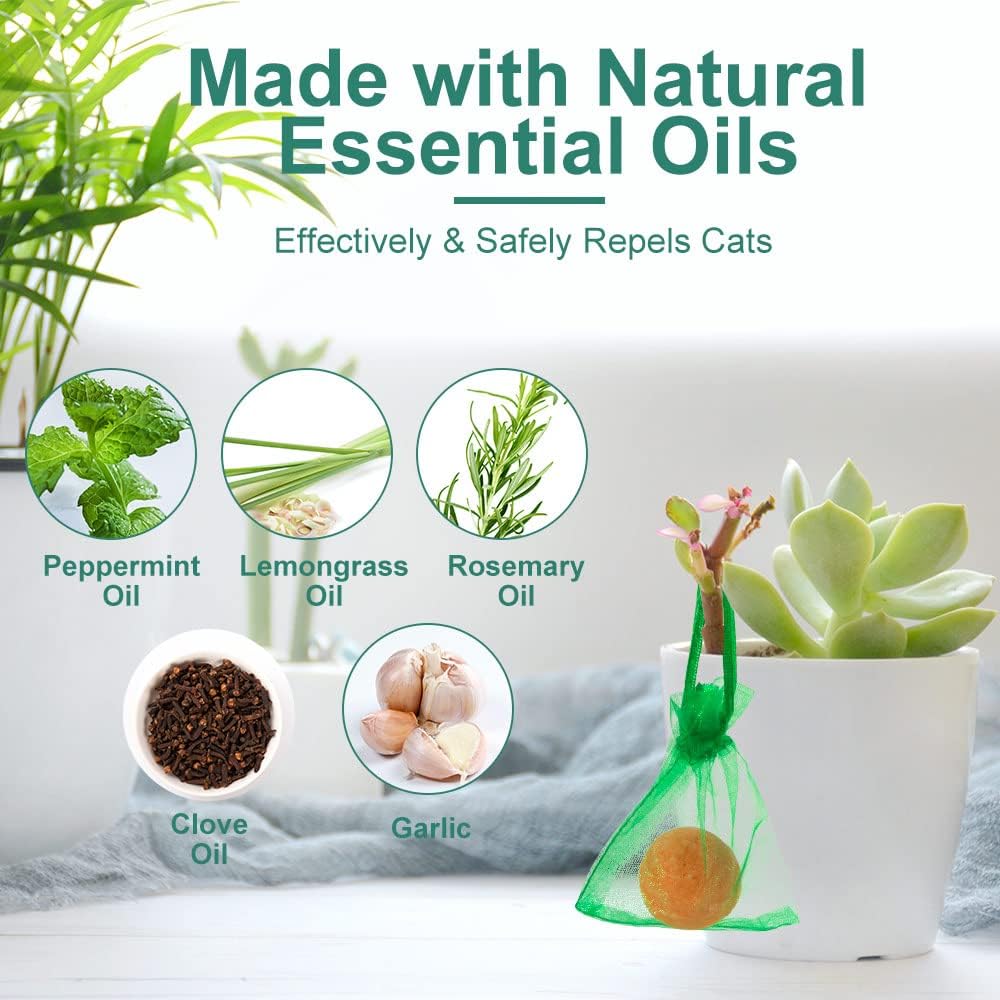 10 Pack Natural Peppermint Oil Cat Deterrent U295