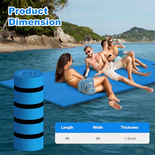 9 Ft x 6 Ft Foam Floating Water Mat I705682