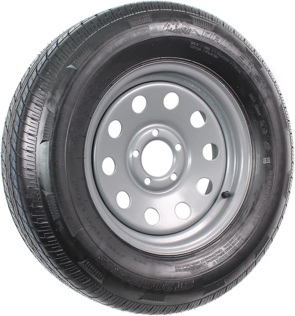 Gray Modular Trailer Tire On Rim ST205/75R15 5 Lug Wheel E453967