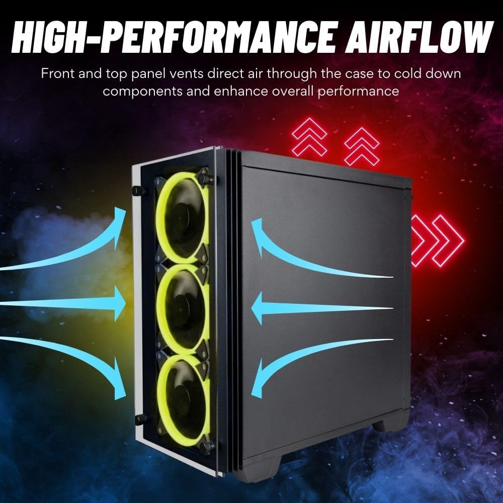 RTX 4060 Intel 20 Core i7-14700KF 32GB DDR5 RAM 512GB NVMe SSD 2TB HDD Windows 11 Liquid Cooled Gaming Desktop R884