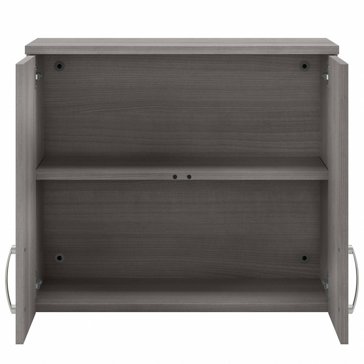 Platinum Gray Wall Cabinet with Doors and Shelves Y769312