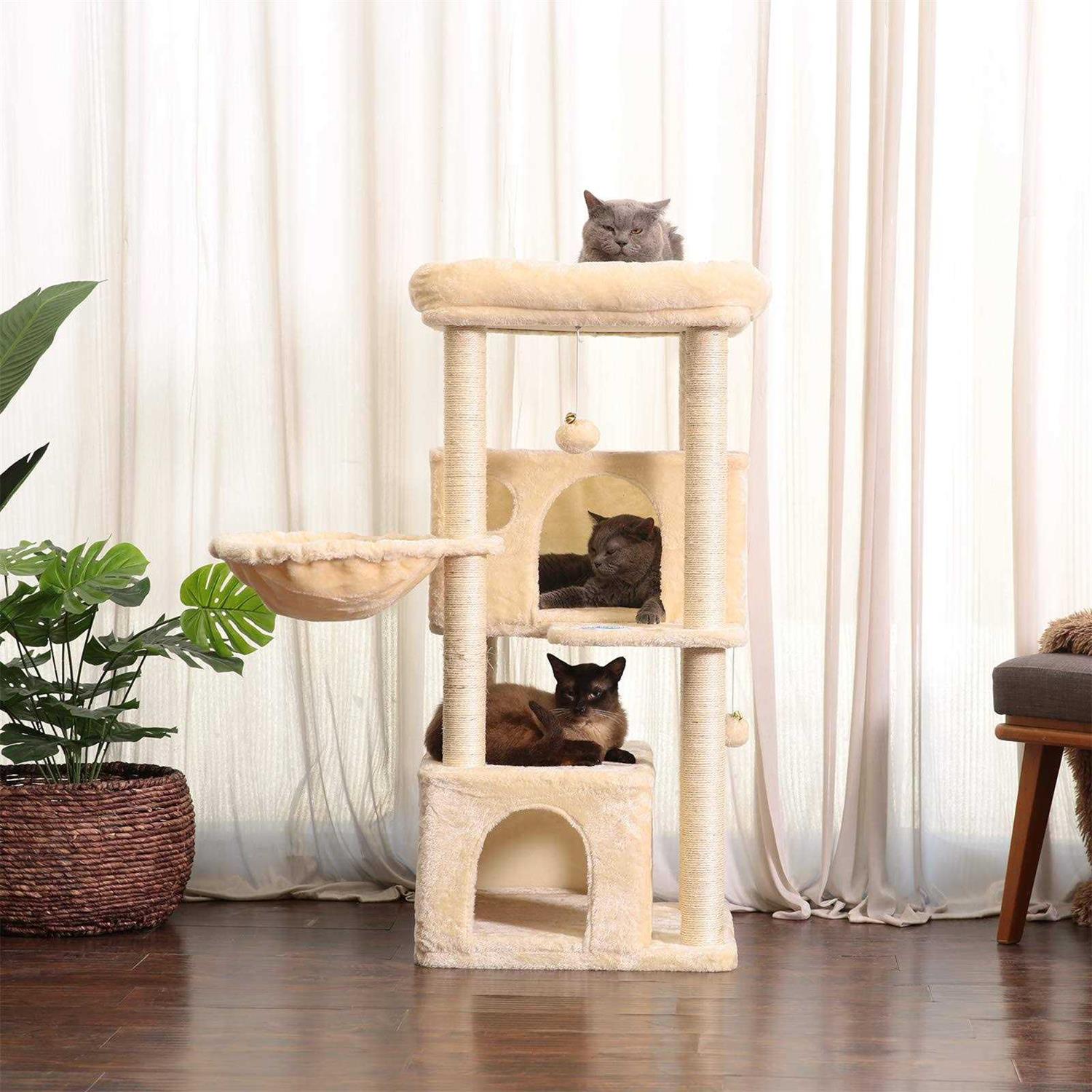 Cat Tree with Sisal-Covered Scratching Posts X571