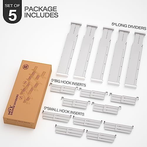 Gray Adjustable Drawer Dividers with Inserts X564809