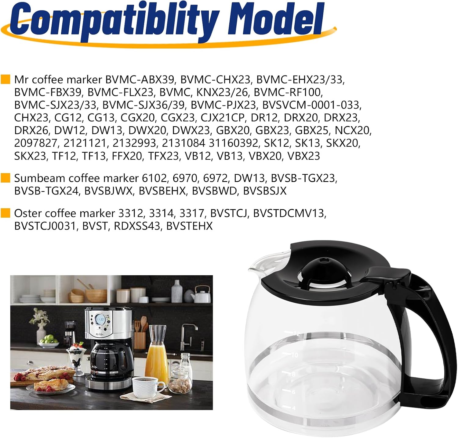 12-Cup Glass Coffee Carafe Y65688