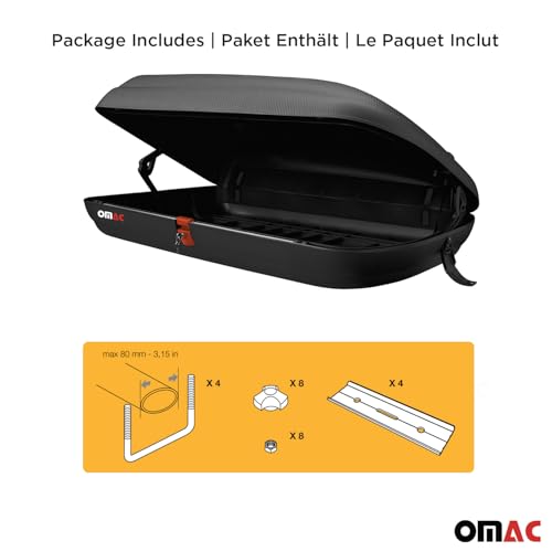 11.3 Cubic Feet Carbon Fiber Textured Car Rooftop Cargo Box Z805