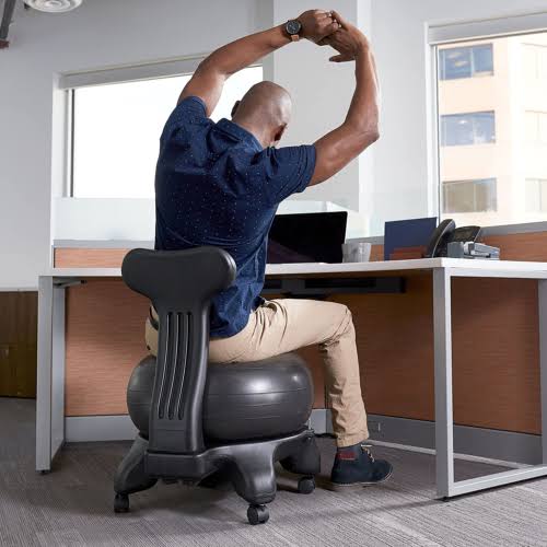 Blue Ergonomic Balance Ball Chair I905