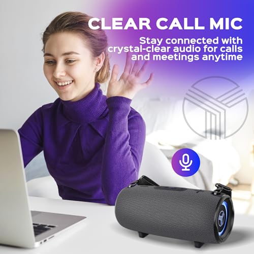 60W Stereo Wireless Speaker with Deep Bass, 20H Playtime, Waterproof D127269