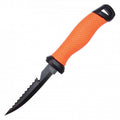 10.5" Gut Hook Filet Knife Orange Handle with Black Sheath T767