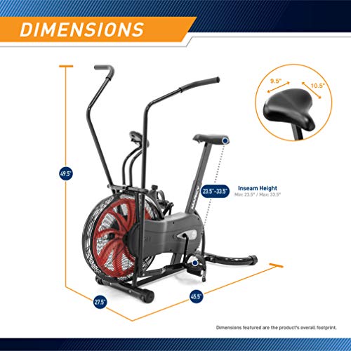 Air-Resistance Exercise Fan Bike With Dual Action Handlebars V9732