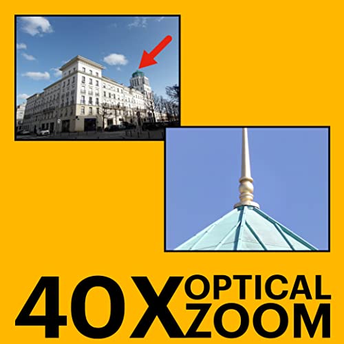20MP Digital Camera 40X Optical Zoom 24mm Wide Angle Lens Optical Image Stabilization 1080P Full HD Video 3" LCD White F896