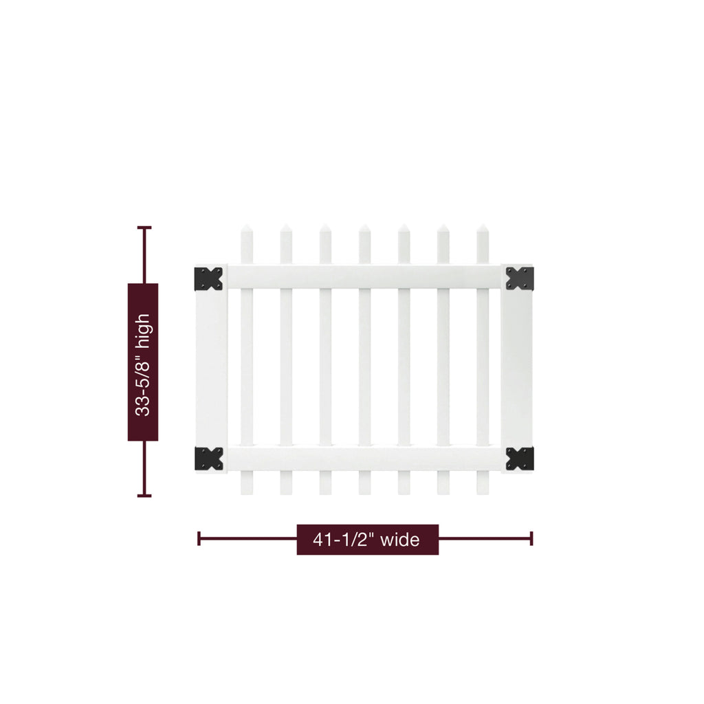 White Vinyl Picket Fence Gate D728729