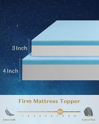 Firm 3 Inch Memory Foam Mattress Topper Full Size S4882