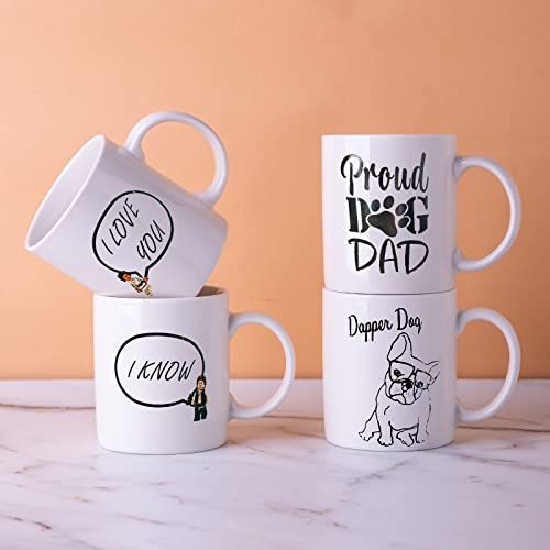 12 OZ White Ceramic Sublimation Mugs Set of 4 Y271507