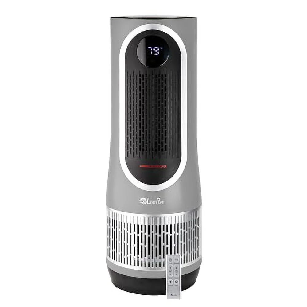 Gray 2 in 1 Air Purifier & Heater with HEPA Filtration V288