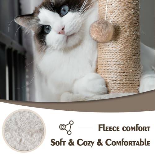7 Pcs Cat Wall Shelves Set with Sisal Scratcher Post G720