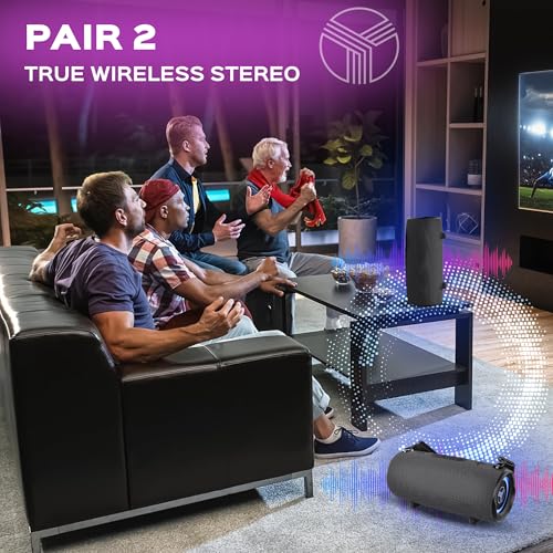 60W Stereo Wireless Speaker with Deep Bass, 20H Playtime, Waterproof D127269