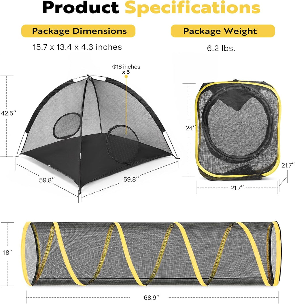 Outdoor Cat Enclosures Portable Catio with Cat Tent P93844