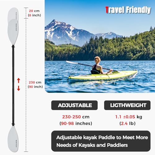Adjustable Kayak Paddles with Alloy Shaft and PP Blade I946