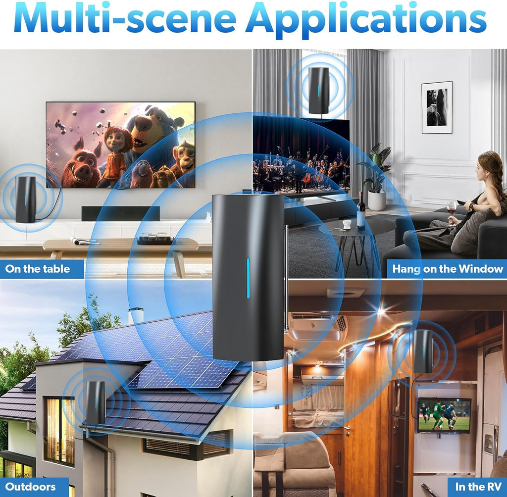 Antenna for Smart TV with Adjustable Amplifier and 36ft Coax Cable Z408