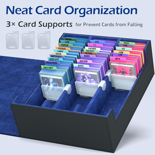 4-Row Trading Card Storage Box with 50 Sleeves & 24 Dividers R717
