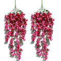 Fuchsia Artificial Silk Hanging Flowers Pack of 2 U367