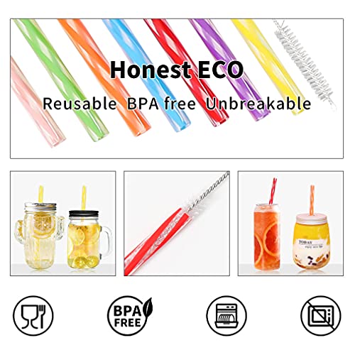 Short Assorted Color Plastic Straws (24 Count, 7.5 in) W209904