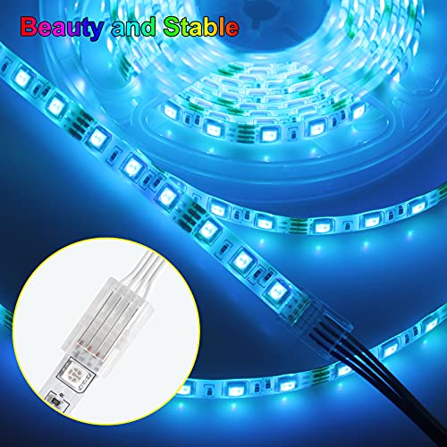 4 Pin 10mm LED Strip Connector Kit 32.8ft 5 Pcs A559037