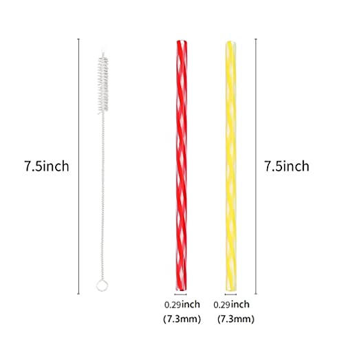 Short Assorted Color Plastic Straws (24 Count, 7.5 in) W209904