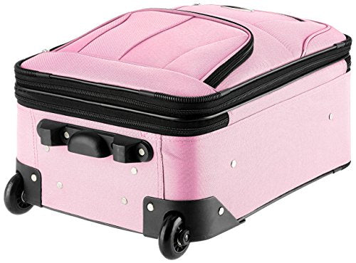 Pink Expandable 2-Piece Softside Upright Luggage Set A441575