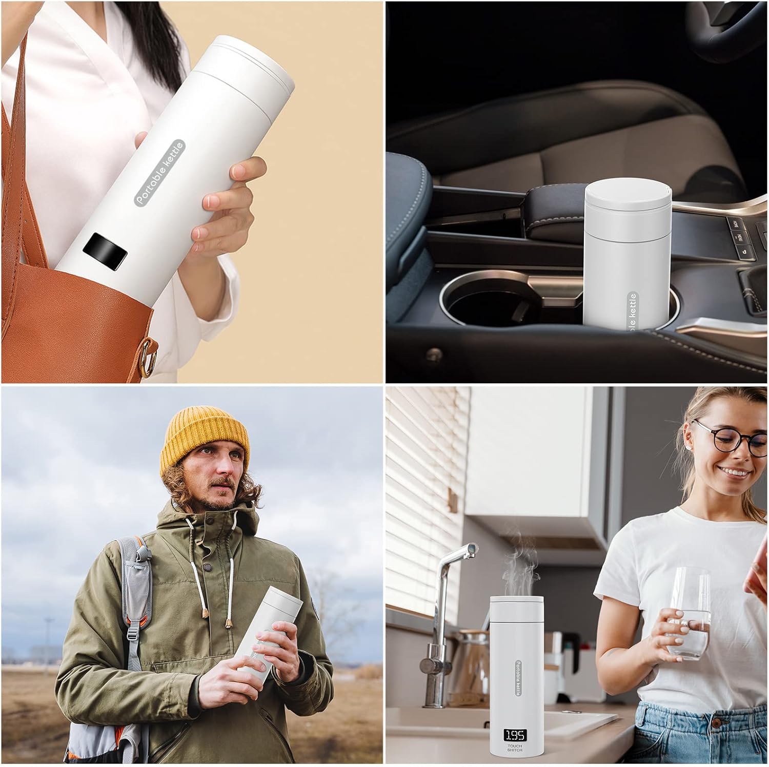 380ml Portable Electric Tea Kettle with Auto Shut-Off D4216
