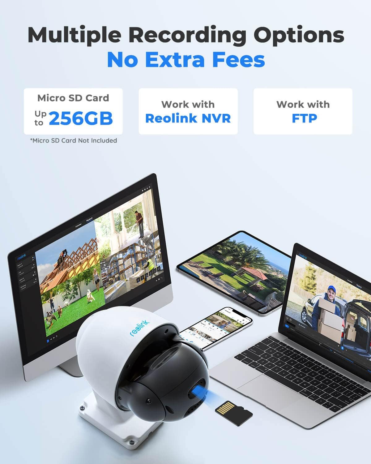 4K PTZ Outdoor Camera with 5X Optical Zoom Auto Tracking S3466