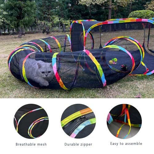 Outdoor Cat Enclosures Portable Mesh Tent Playpen Tunnel for Small Animals A7750