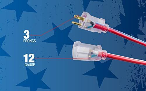 100-Feet 12/3 Extension Cord with Lighted End U629590