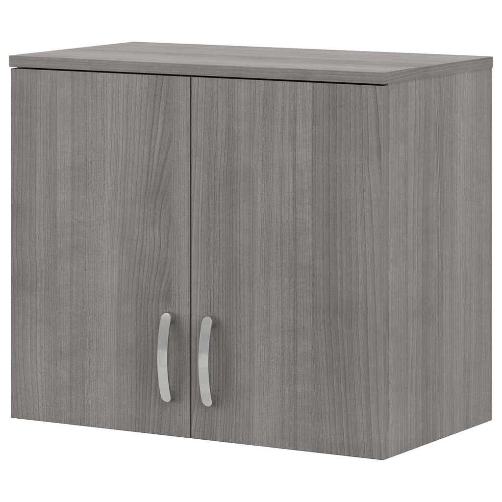 Platinum Gray Wall Cabinet with Doors and Shelves Y769312