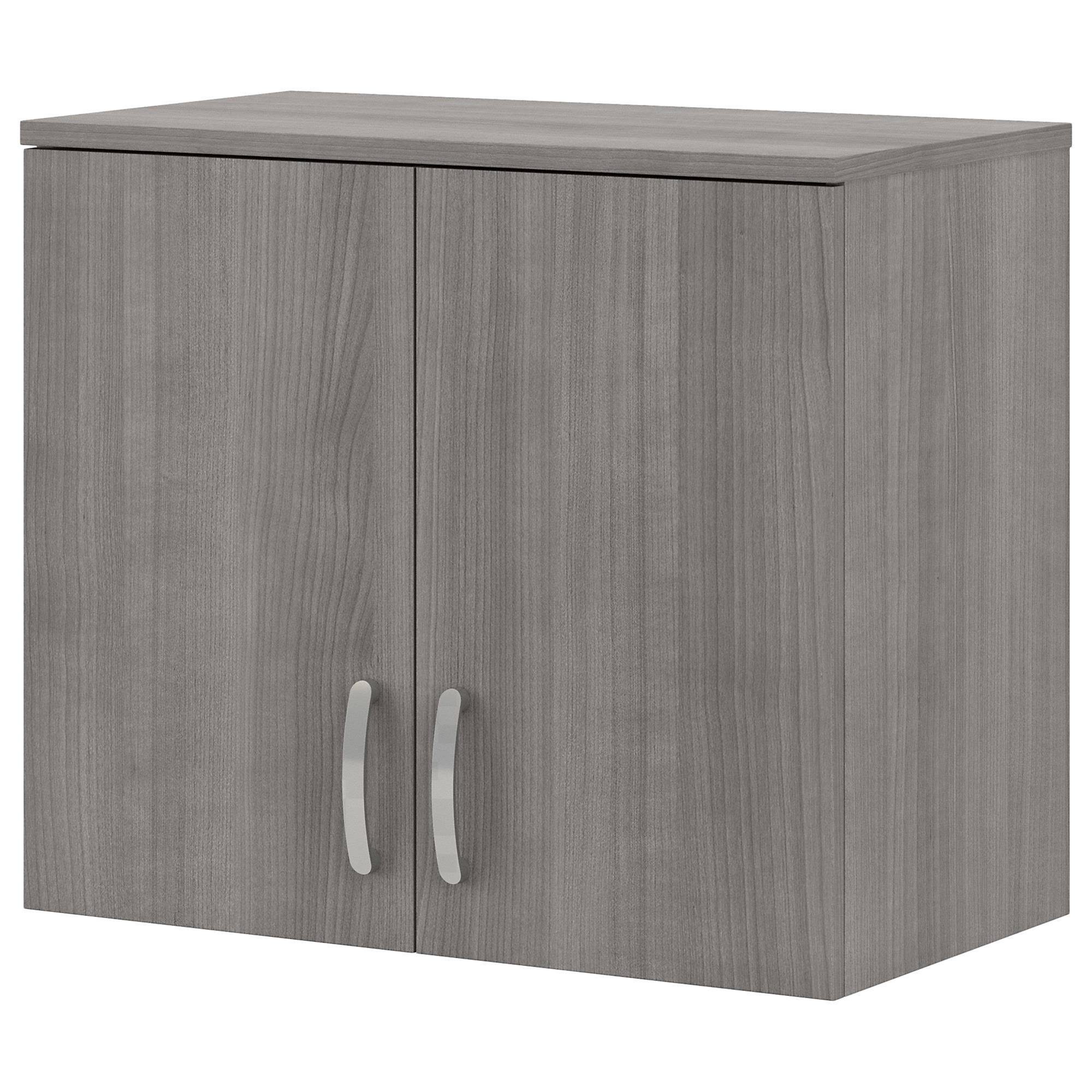 Platinum Gray Wall Cabinet with Doors and Shelves Y769312