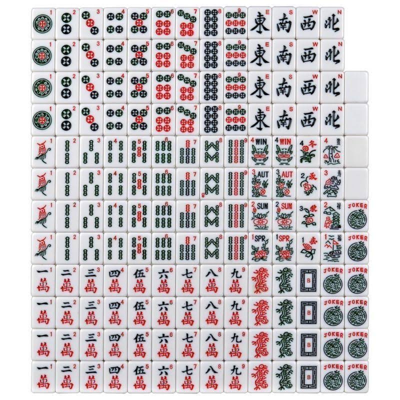 Blue Phoenix 166 Tiles American Mahjong Set with Soft Bag O188