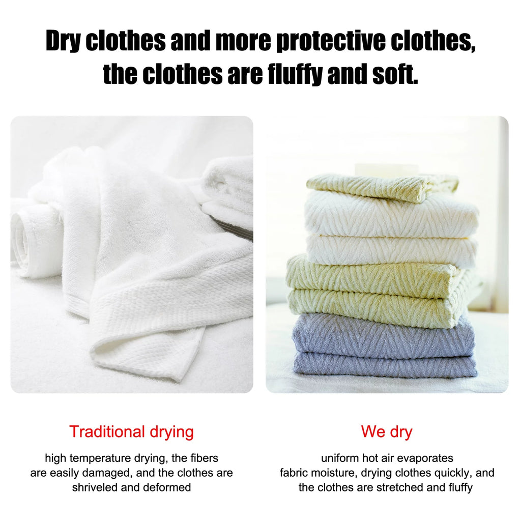 Portable 850W 1.6cu ft Front Load Electric Clothes Dryer with Stainless Steel Tub, White P164471