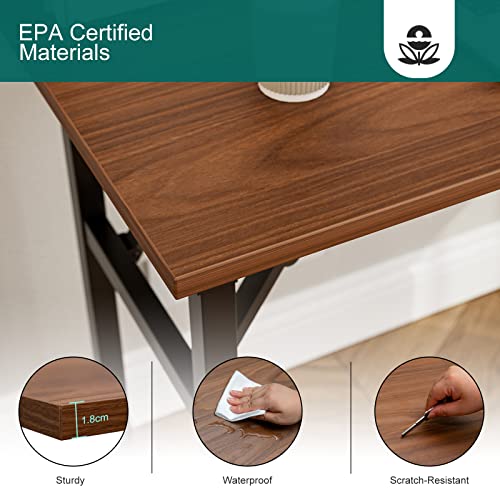 Rustic Brown Folding Desk with USB & Socket 31.5" H69857