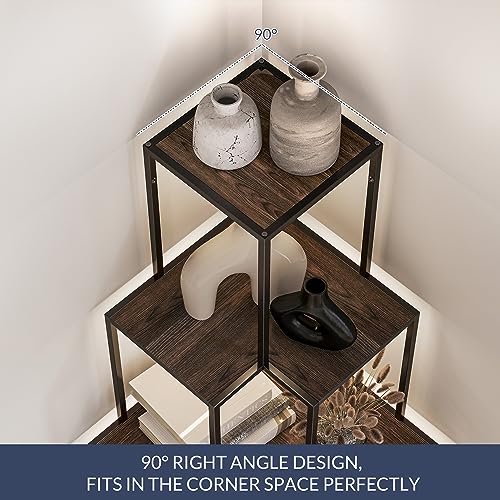 5-Tier Corner Bookshelf with RGB Light U71104