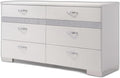 White High Gloss Eight Drawer Double Dresser S83966