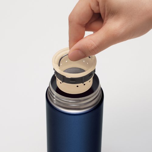 Stainless Steel Travel Mug with Tea Leaf Filter, Pink Champagne M54889
