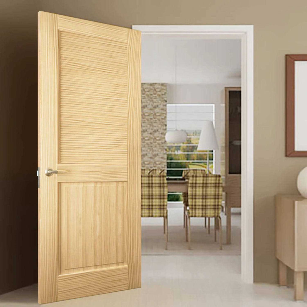 Solid Wood Louvered Slab Door Z249