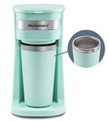 Black Compact Single-Serve Coffee Maker with 14Oz. Stainless Steel Travel Mug F278759