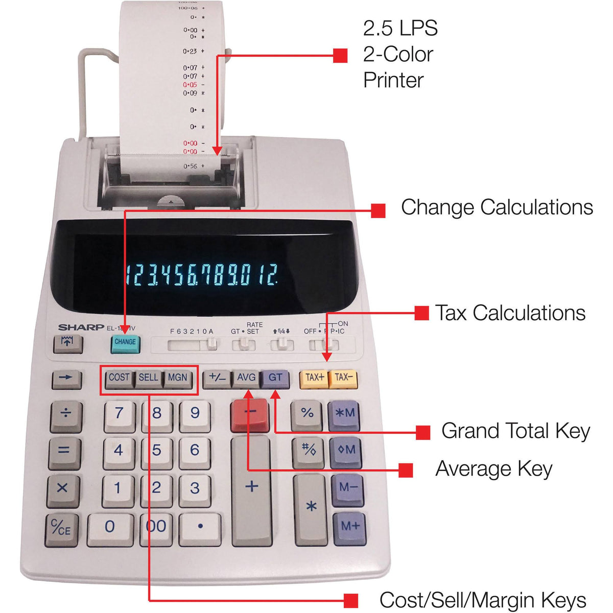 12 Digit Printing Calculator D278