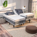 Split King Adjustable Bed Frame with Cooling Gel Mattress M81935